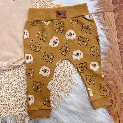 Conj. de Malha 3 peças - Bear com Estrelinhas - Caramelo